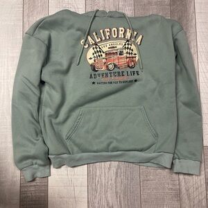 ROMWE California Adventure Life Men's Sweatshirt - Green